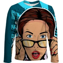 Дитячий 3D лонгслів Pop Art Girl OMG