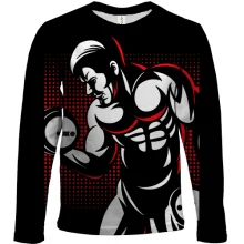 Дитячий 3D лонгслів Bodybuilder Pop Art