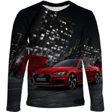 Детский 3D лонгслив Audi Red and Black