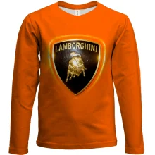 Детский 3D лонгслив Lamborghini (Orange)