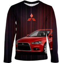 Дитячий 3D лонгслів з червоним Mitsubishi Lancer