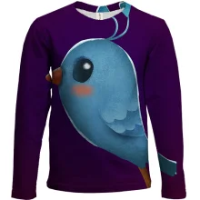 Дитячий 3D лонгслів Light-blue bird