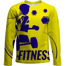 Дитячий 3D лонгслів Fitness Girl з дівчиною, що біжить