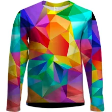 Дитячий 3D лонгслів Multicolored low poly.