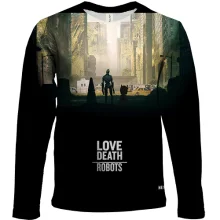 Детский 3D лонгслив Love death robots.