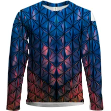 Детский 3D лонгслив Low poly pattern.