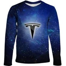 Детский 3D лонгслив Tesla космос