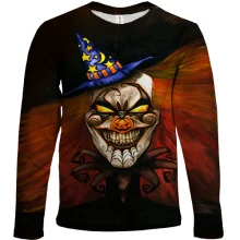 Дитячий 3D лонгслів Halloween clown art