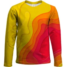 Детский 3D лонгслив Abstraction yellow-red
