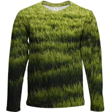 Детский 3D лонгслив Green grass pattern