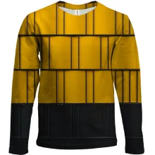 Дитячий 3D лонгслів Yellow-black pattern