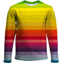 Дитячий 3D лонгслів Multicolor horizontal stripes