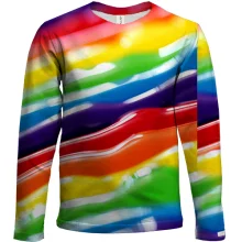 Дитячий 3D лонгслів Rainbow stripes
