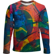 Дитячий 3D лонгслів Multicolor abstraction 9