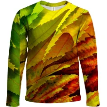 Дитячий 3D лонгслів Autumn leaves pattern