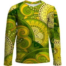 Дитячий 3D лонгслів Green mandala