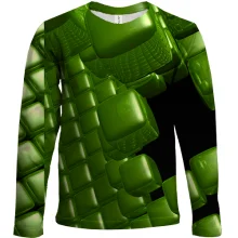 Дитячий 3D лонгслів Green cubes