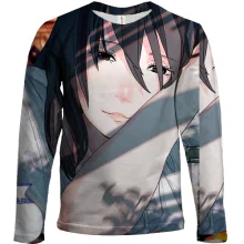 Детский 3D лонгслив Anime girl