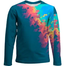 Дитячий 3D лонгслів Multicolor abstraction 15