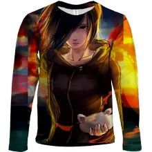 Дитячий 3D лонгслів Anime girl sunset
