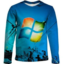 Детский 3D лонгслив Windows print