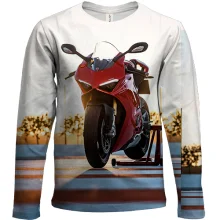 Детский 3D лонгслив Red motorcycle