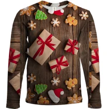 Детский 3D лонгслив New Year gifts 3