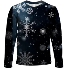 Детский 3D лонгслив Snowflakes pattern 2