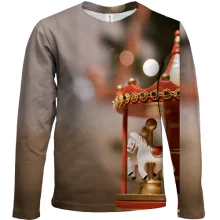 Детский 3D лонгслив Christmas carousel