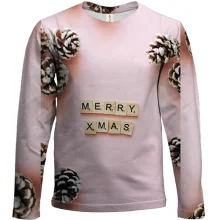 Дитячий 3D лонгслів Merry Christmas 2