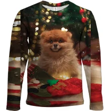 Детский 3D лонгслив New Year dog 4