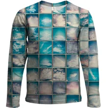 Детский 3D лонгслив Glass squares