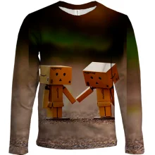Детский 3D лонгслив Wooden little people love
