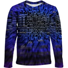 Детский 3D лонгслив Program codes pattern