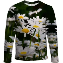 Детский 3D лонгслив Chamomile pattern