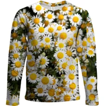 Дитячий 3D лонгслів Ромашка pattern 2