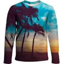 Дитячий 3D лонгслів Palm trees and sunset