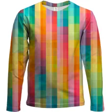 Дитячий 3D лонгслів Rainbow squares
