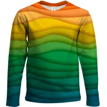 Дитячий 3D лонгслів Rainbow waves