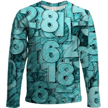 Дитячий 3D лонгслів Turquoise numbers
