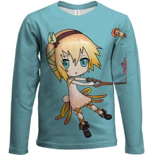 Дитячий 3D лонгслів Anime girl. Umbrella
