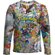 Детский 3D лонгслив с Покемонами и логотипом Pokémon