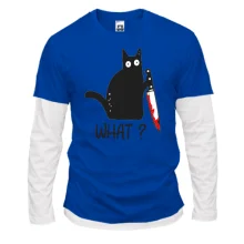 Комбинированный лонгслив What cat