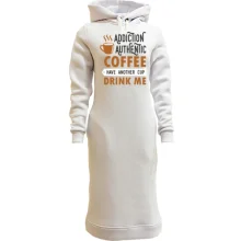 Худи платье Authentic coffee