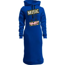 Худи платье Music is my heart