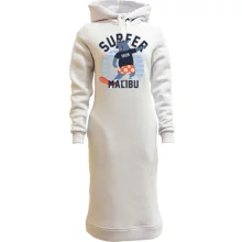 Худи платье Surfer Malibu Bear
