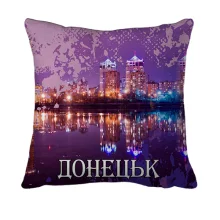 3D подушка з нічною панорамою Донецька