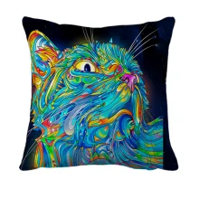 3D подушка з неоновим котом
