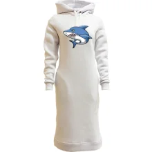 Худи платье Angry Shark