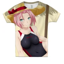 Детская 3D футболка Sakura on the beach
